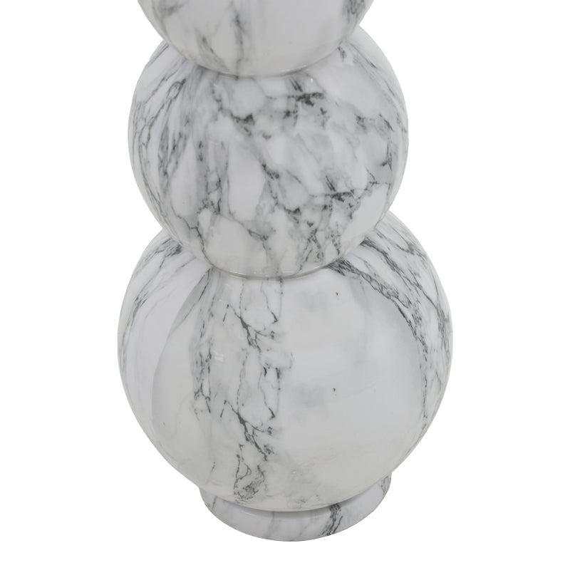Vaza Lopel metal negru, aurie, 26x26x87 cm, detaliu produs