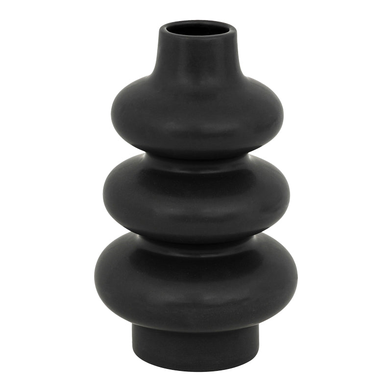 Vaza Zerve, Negru, 15x15x25 cm