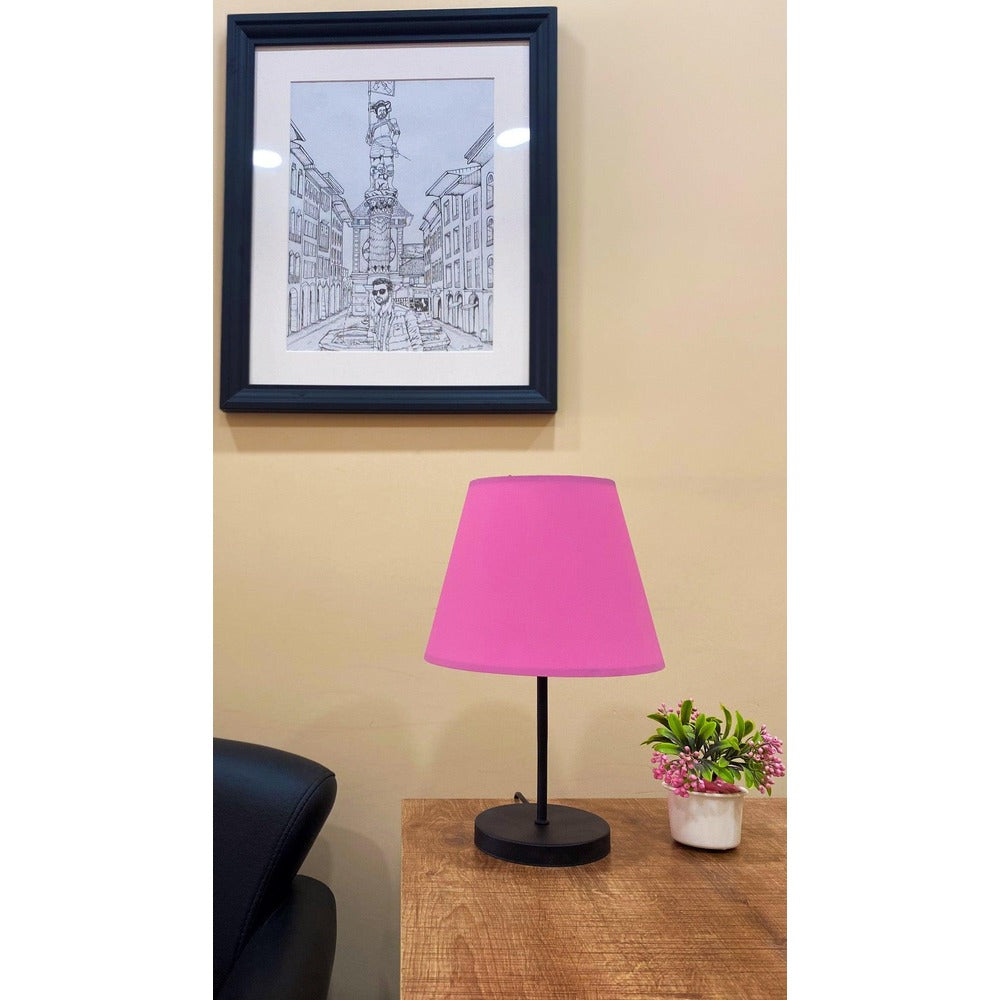 Veioză 203 Table Lamp, 22x22x36 cm - Roz Negru