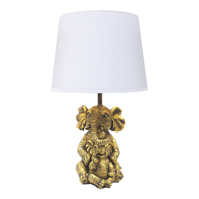 Veioza Eliom metal cupru alb 25x25x41 cm