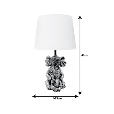 Veioza Eliom metal cupru, alb, 25x25x41 cm, imagine suplimentara