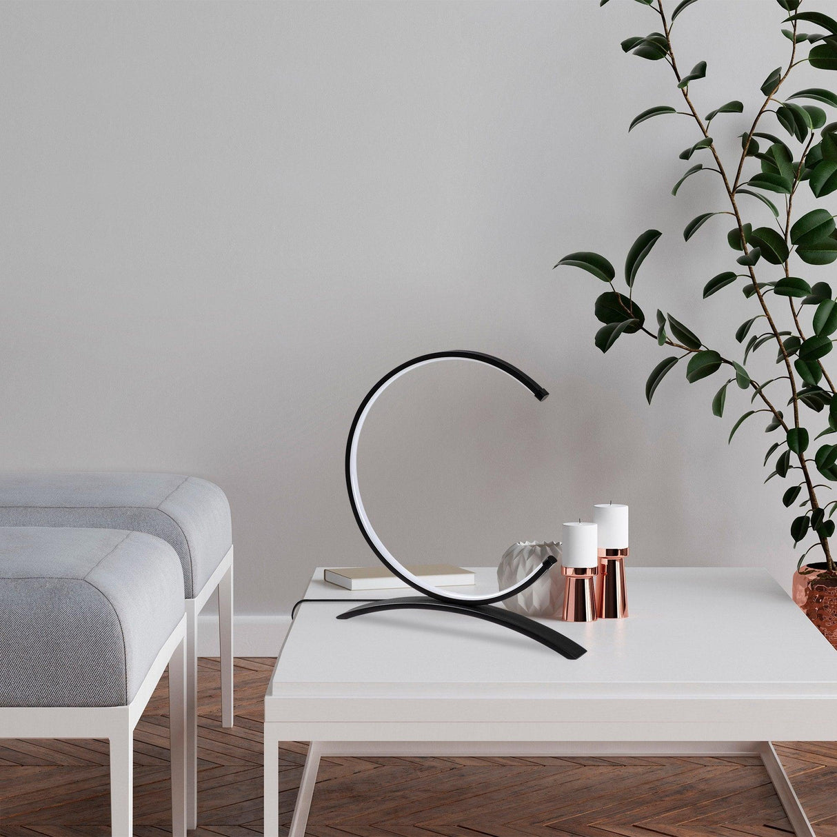 Veioză Moon Circle 13330, Negru