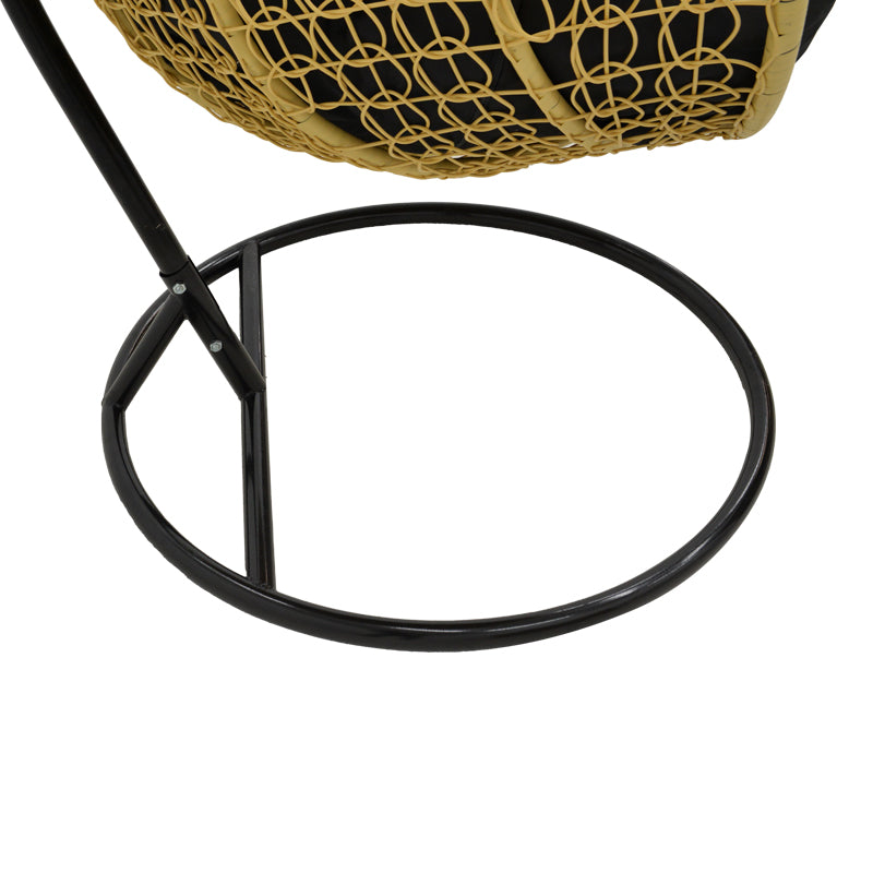 Zafer leagan agatat Natural si metal, negru, 106x103x200 cm
