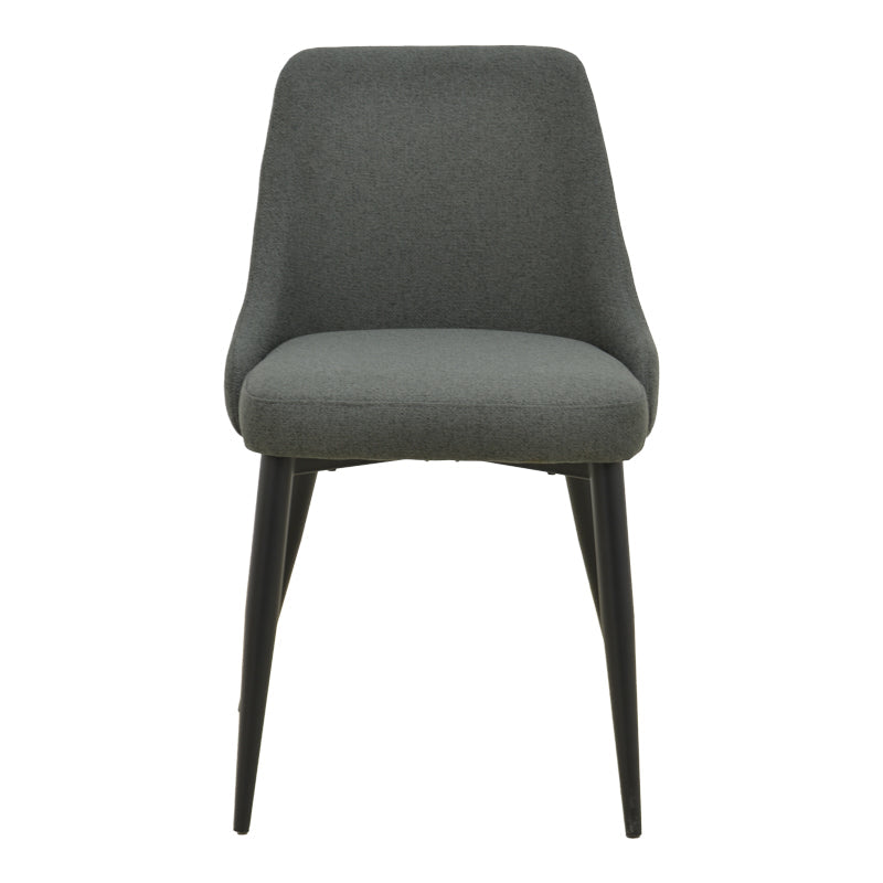 Zedna scaun bej din stofă, cu picioare metalice negre, Bej - Negru, 51x58x84 cm - Antracit-Negru