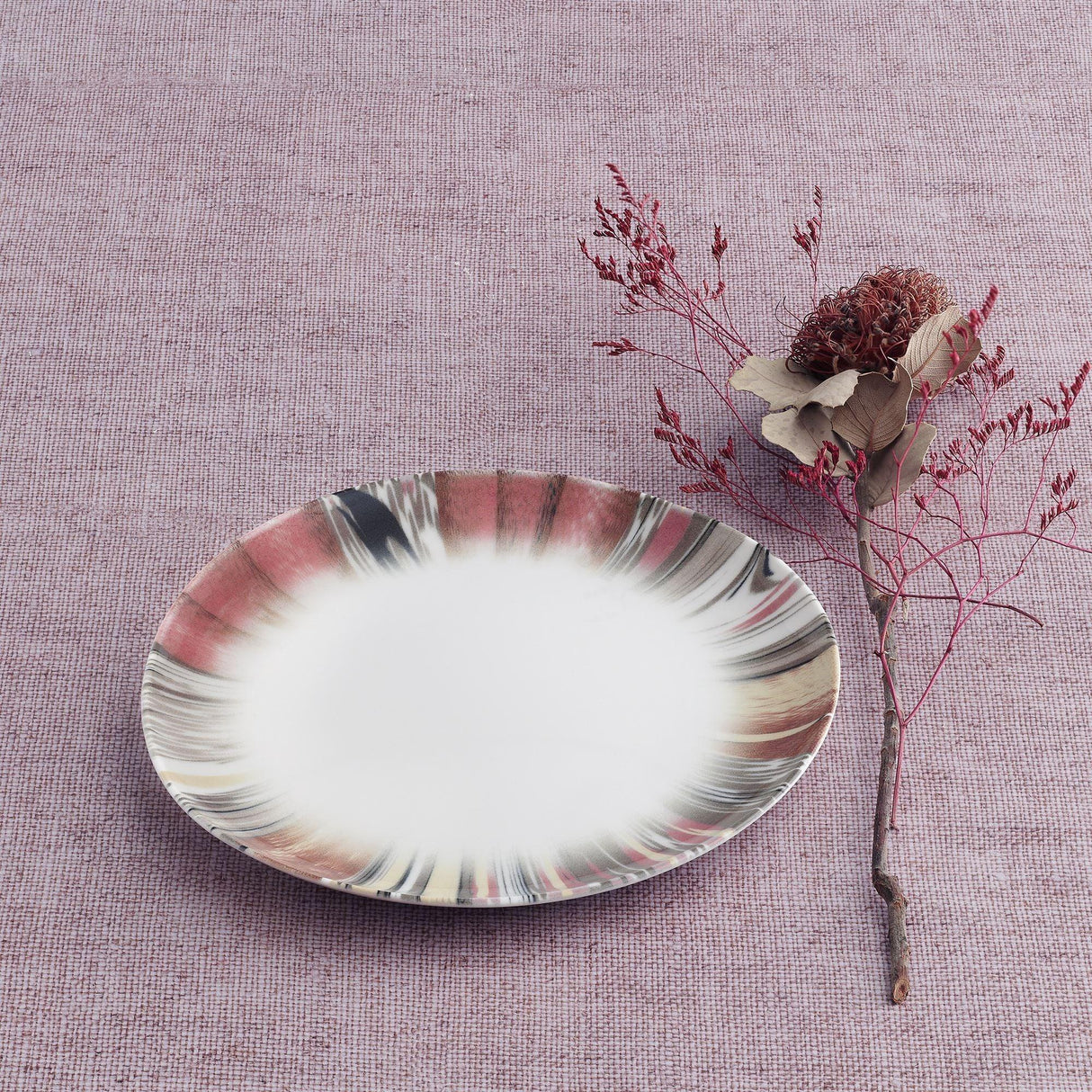 Serviciu de masa, Set 24 piese pentru cina, Portelan, Multicolor