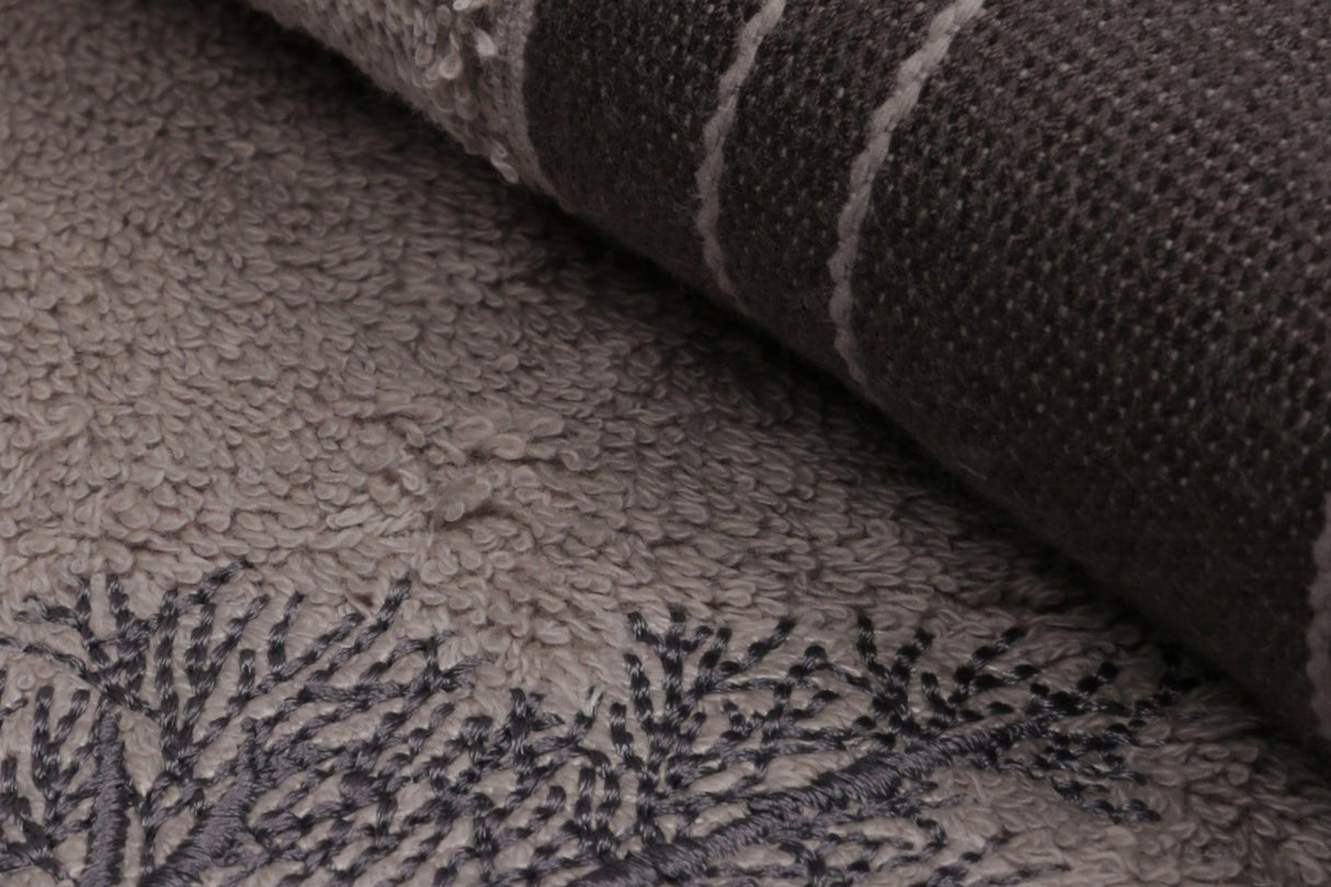 Set Prosoape de Baie (2 bucăți), Gri, 90x50 cm