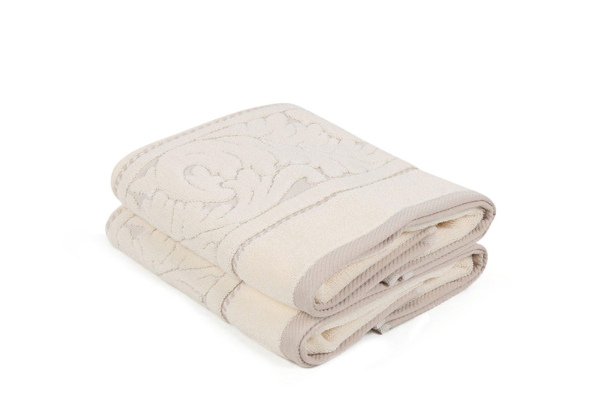 Set Prosoape de Baie (2 bucăți), Crem, 90x50 cm