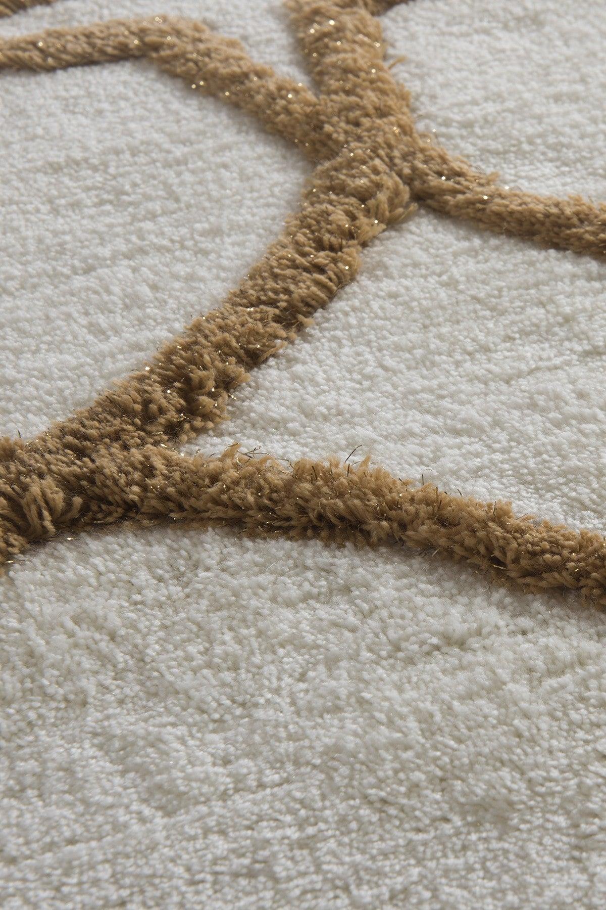 Set Covor de baie (3 bucăți), Crem - Maro