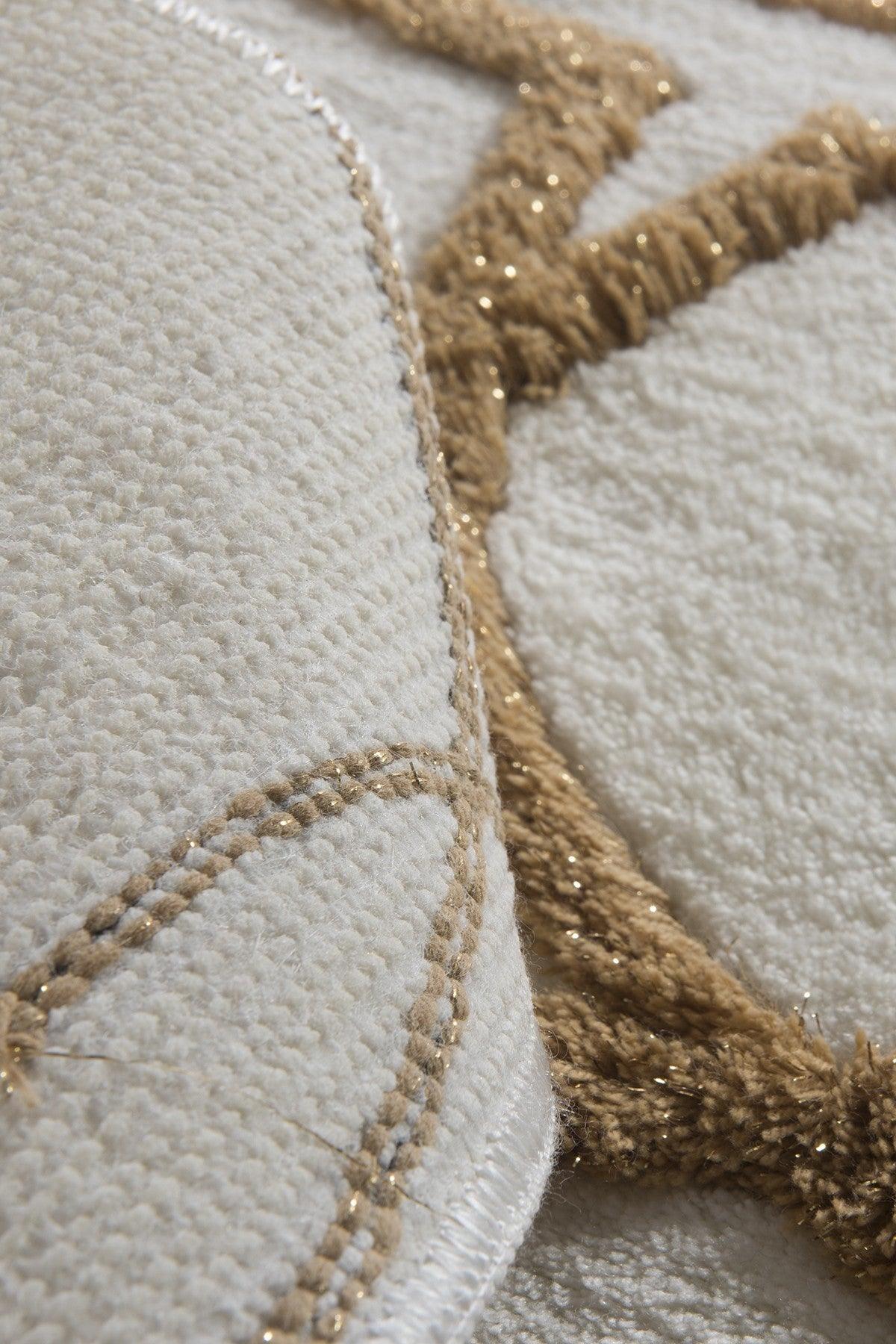 Set Covor de baie (3 bucăți), Crem - Maro