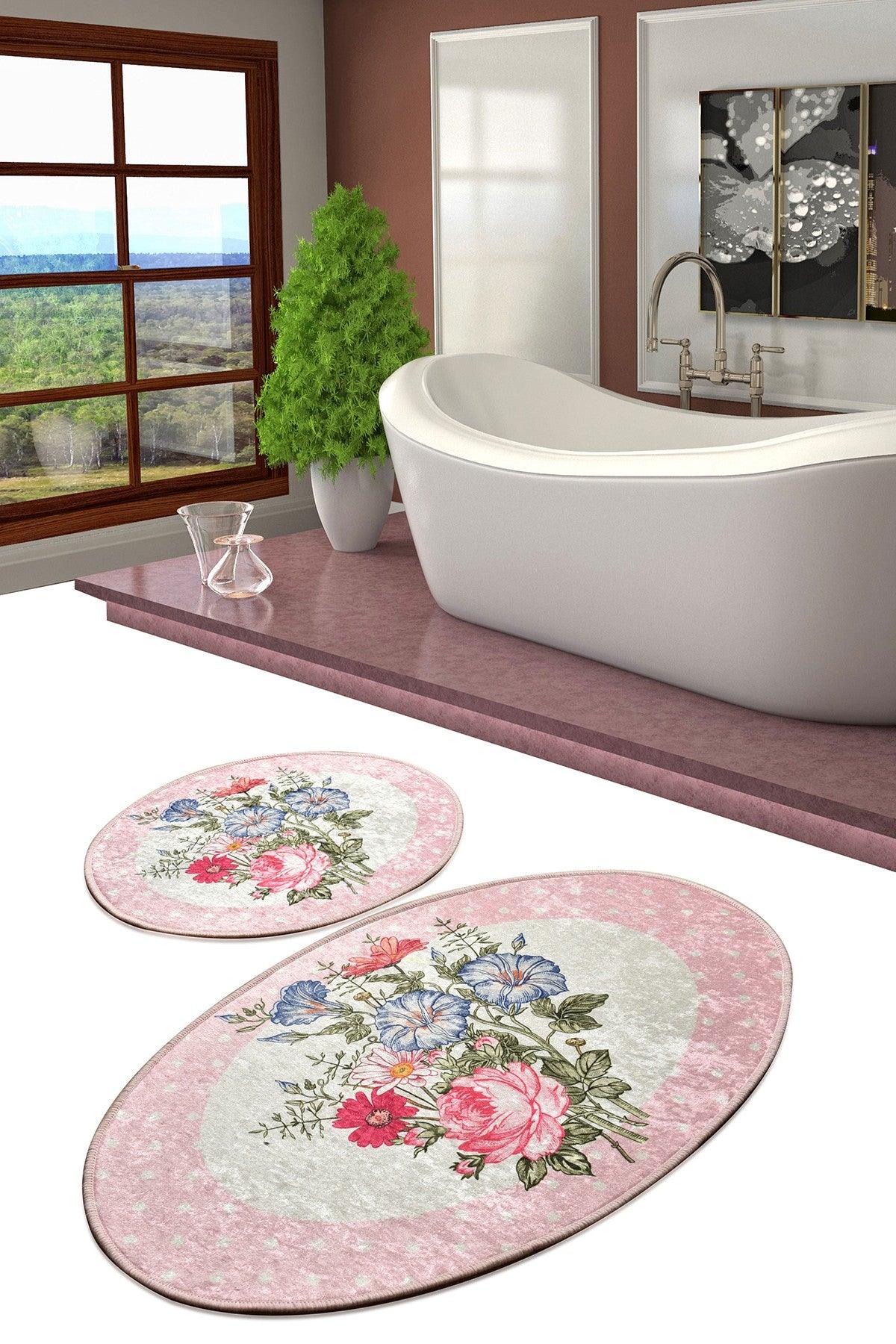 Set Covor de baie (2 bucăți), Roz