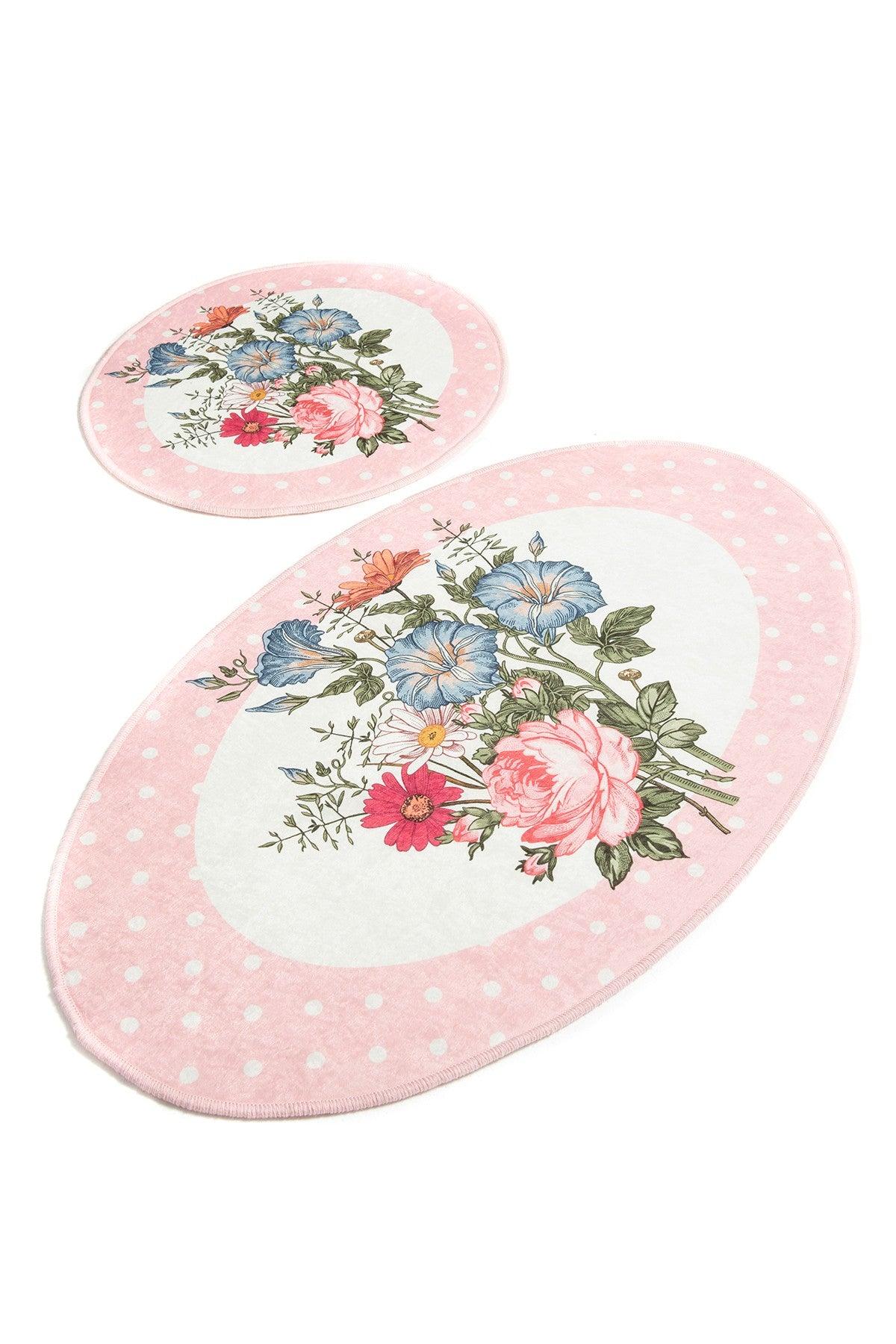 Set Covor de baie (2 bucăți), Roz