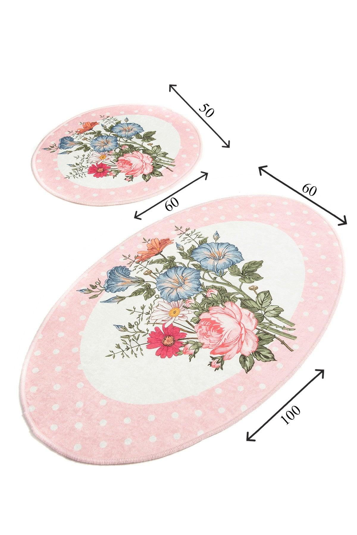 Set Covor de baie (2 bucăți), Roz