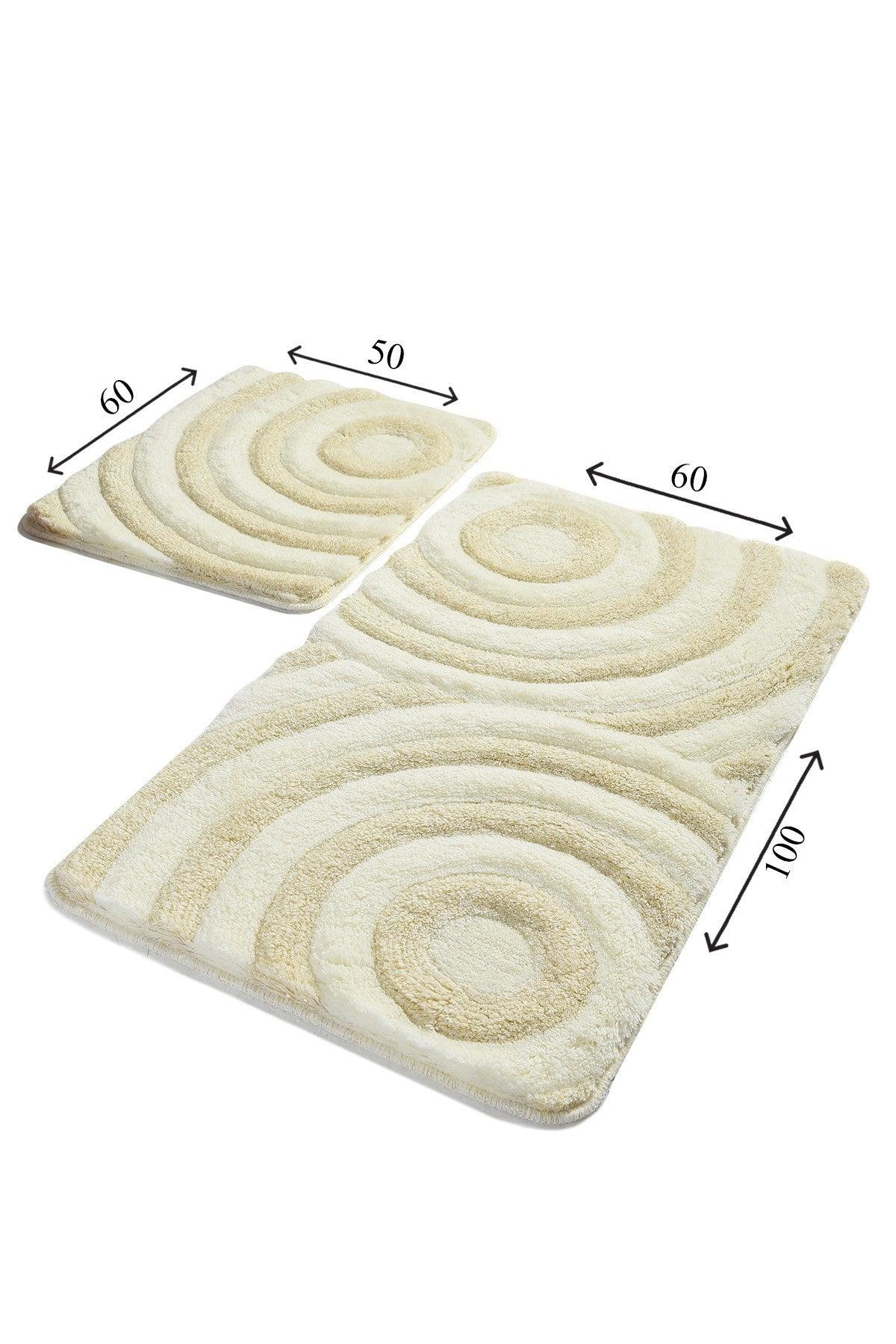 Set Covor de baie (2 bucăți), Crem