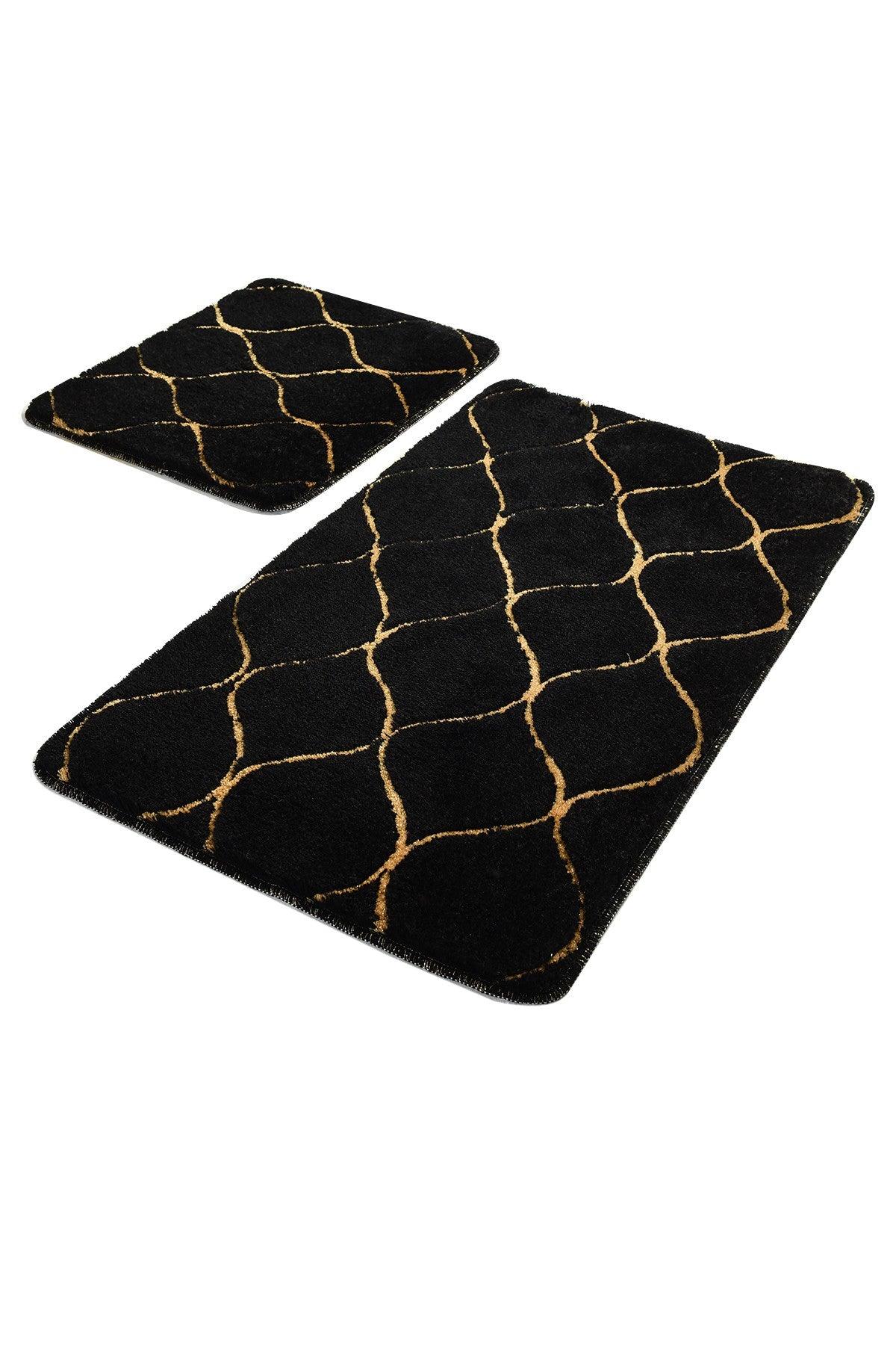 Set Covor de baie (2 bucăți), Negru