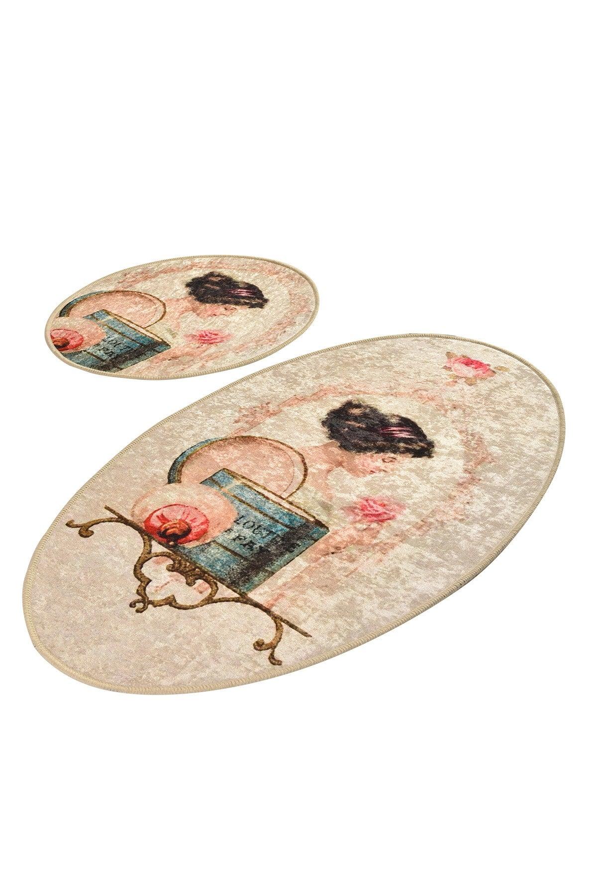 Set Covor de baie (2 bucăți), Bej