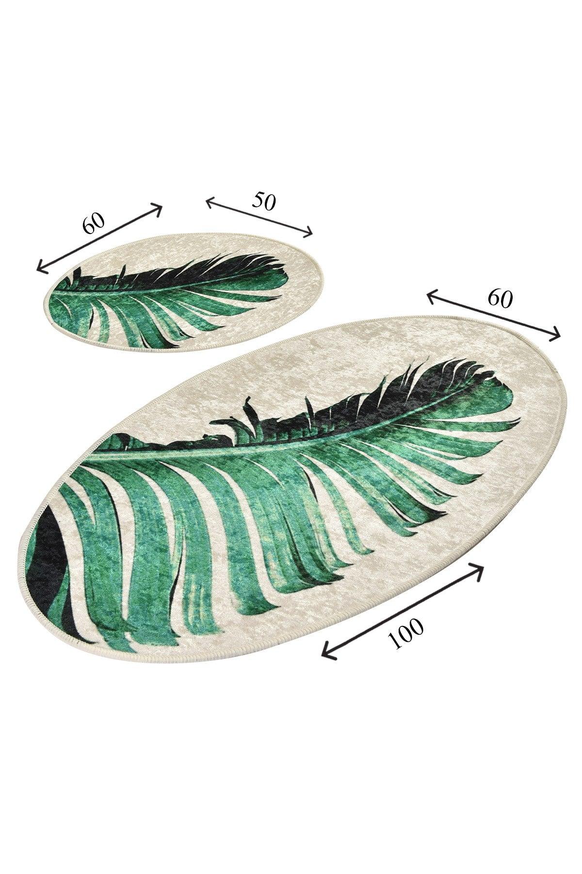 Set Covor de baie (2 bucăți), Verde