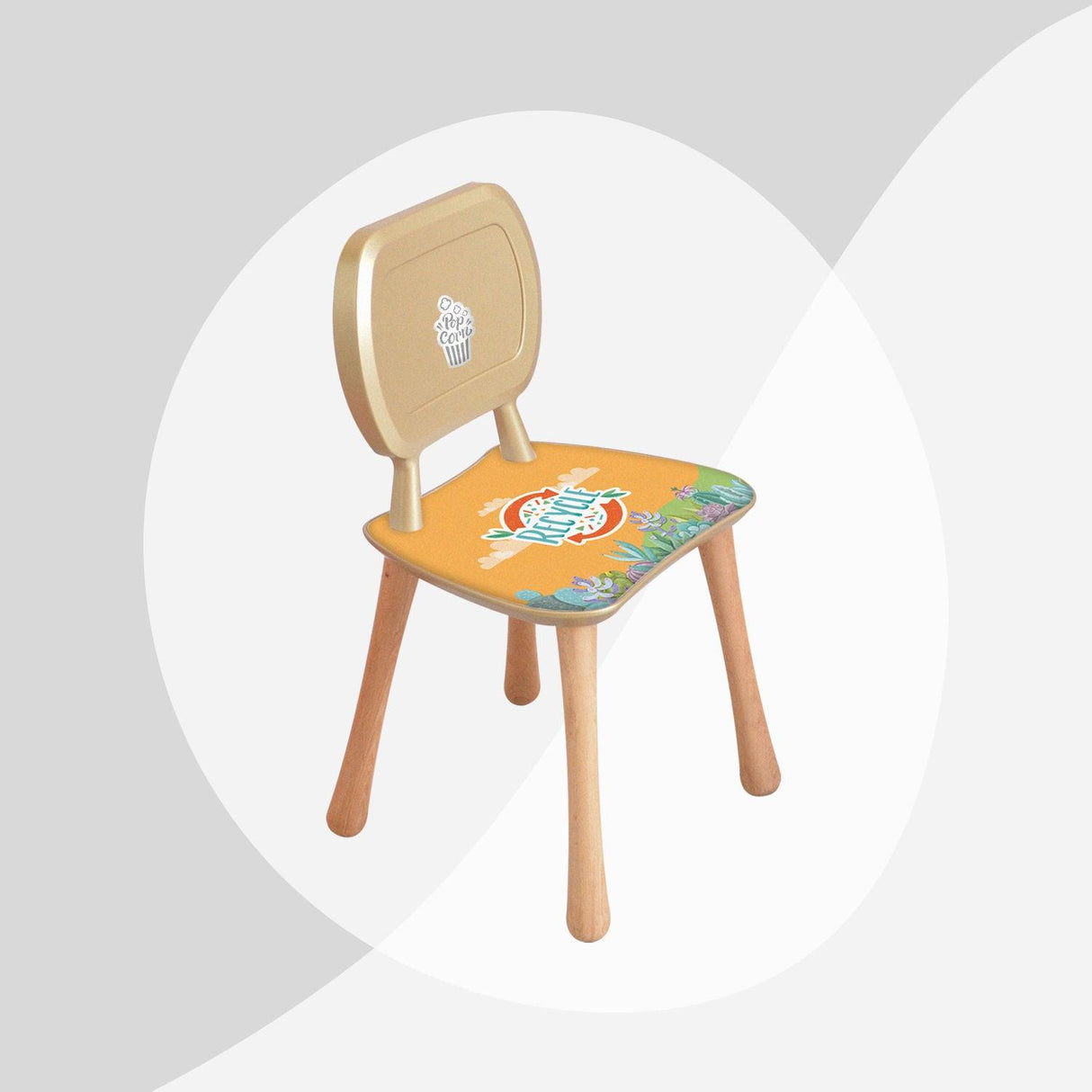 Scaun pentru copii Știrbul, Multicolor, 23x36x65 cm