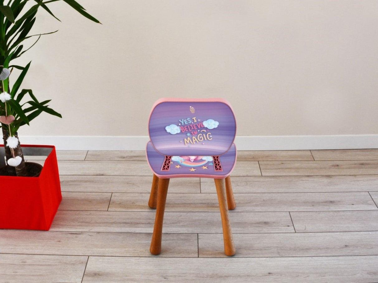 Scaun pentru copii Știrbul, Multicolor, 23x36x65 cm