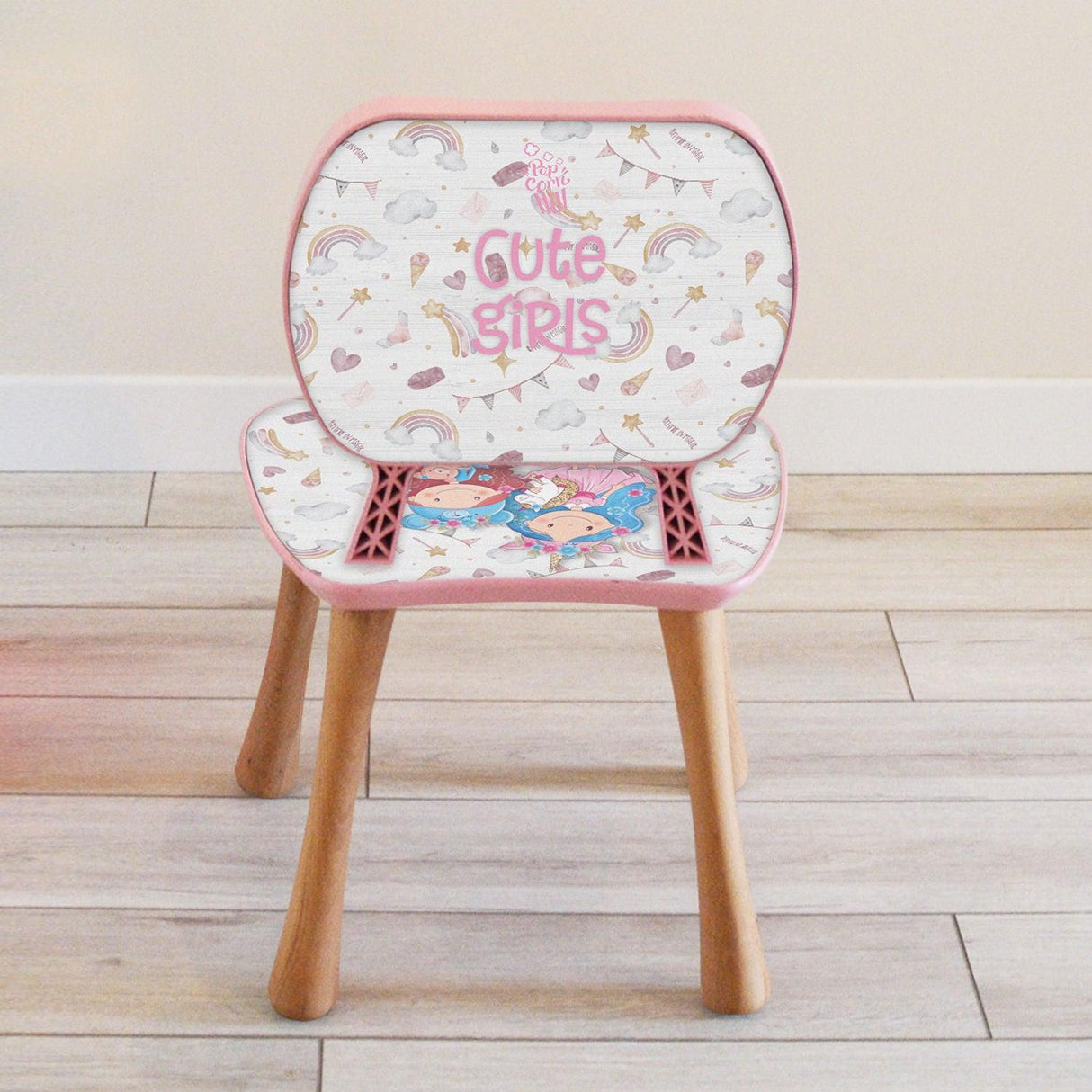 Scaun pentru copii Smurf, Multicolor, 32x36x60 cm