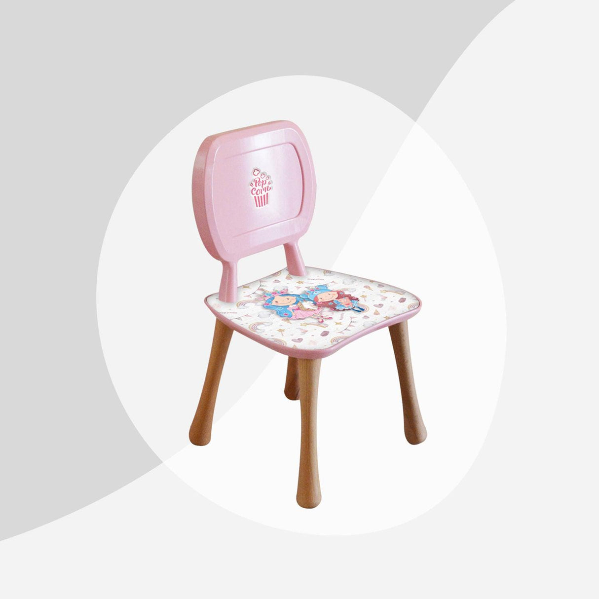 Scaun pentru copii Smurf, Multicolor, 32x36x60 cm