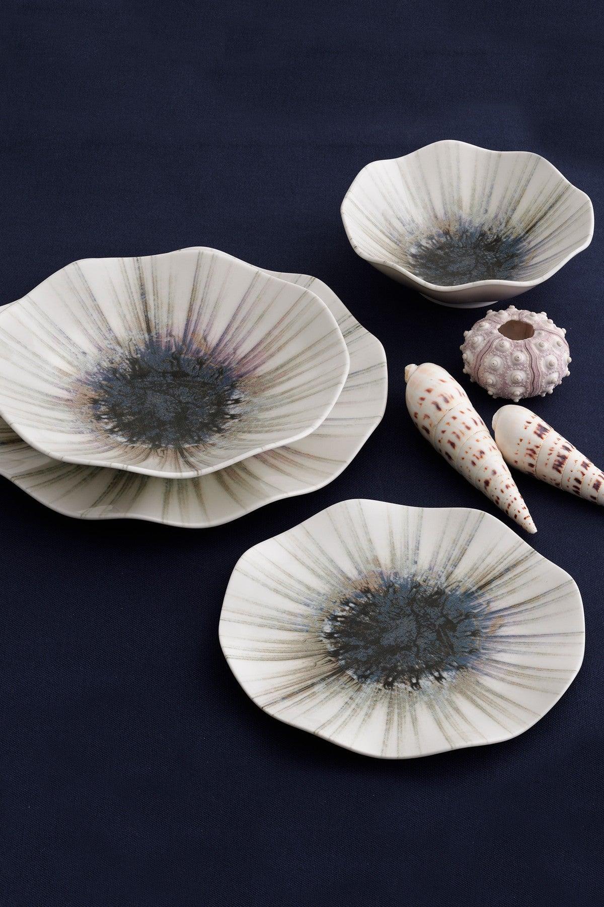 Serviciu de masa, Set 24 piese pentru cina, Portelan, Multicolor