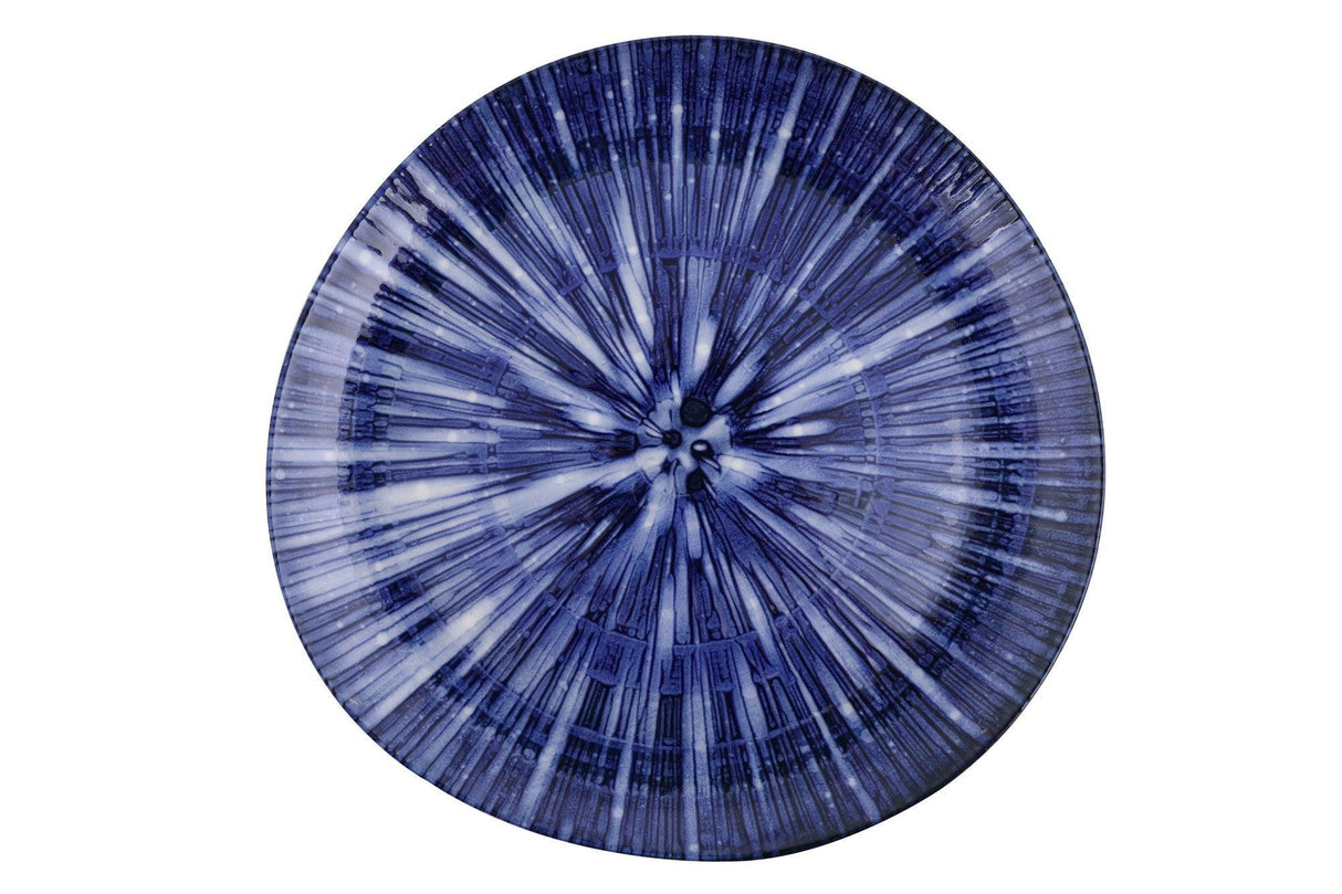 Serviciu de masa, Set 24 piese pentru cina, Portelan, Albastru