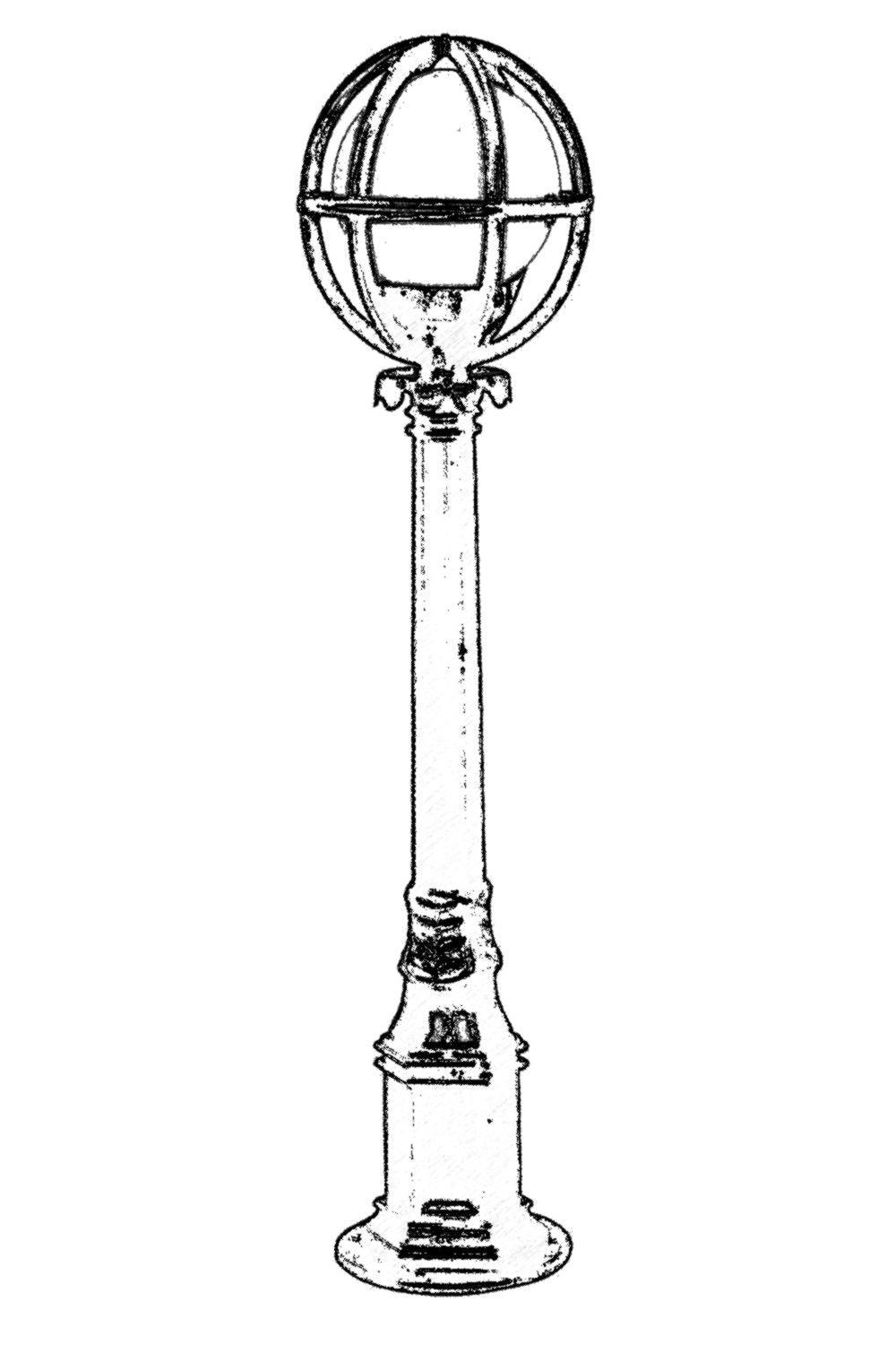 Lampă de Podea pentru exterior, Negru, 20x110x20 cm