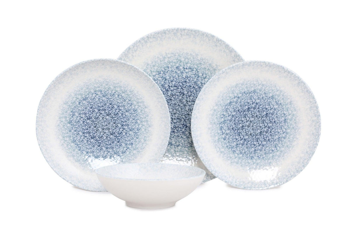 Serviciu de masa, Set 24 piese pentru cina, Portelan, Albastru