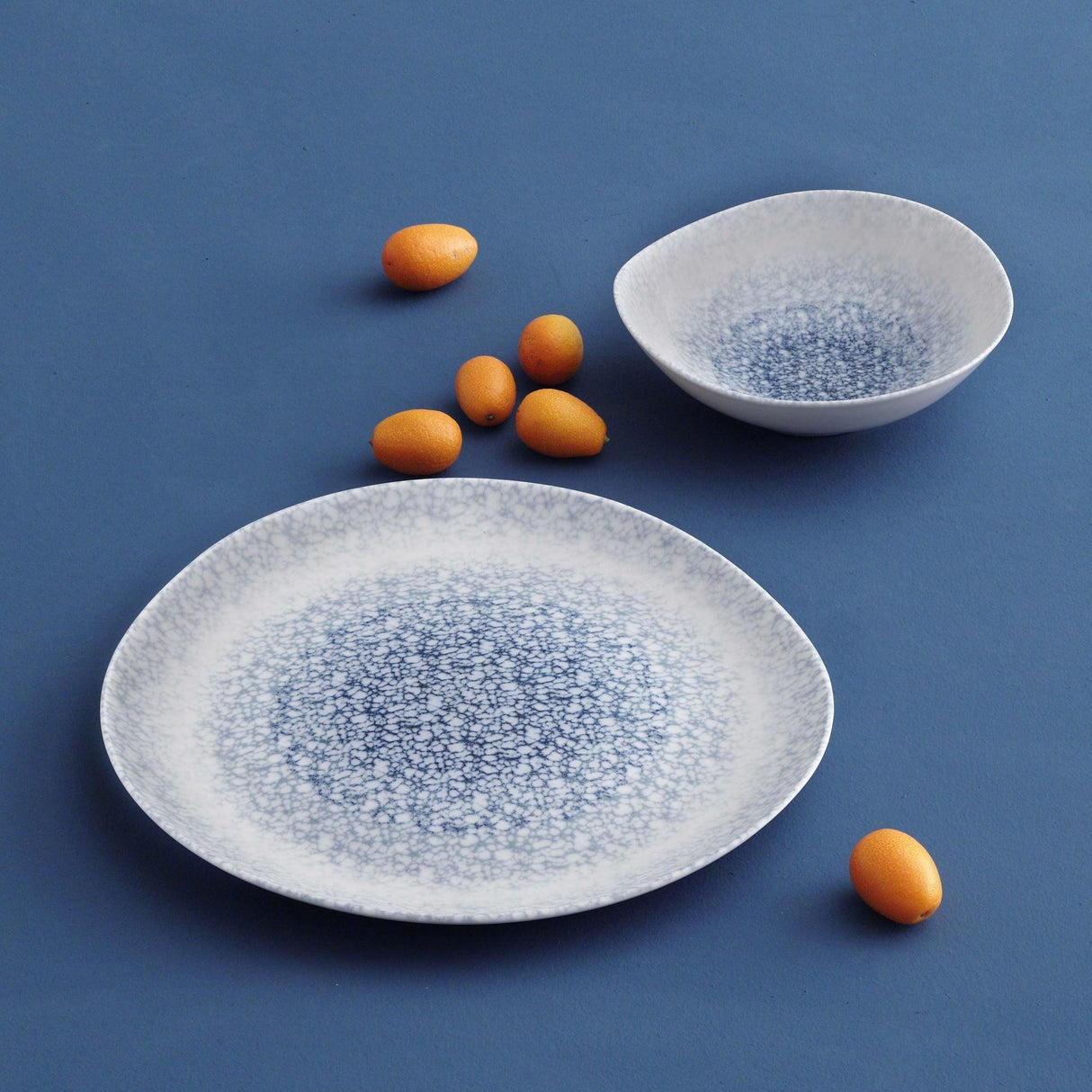 Serviciu de masa, Set 24 piese pentru cina, Portelan, Albastru