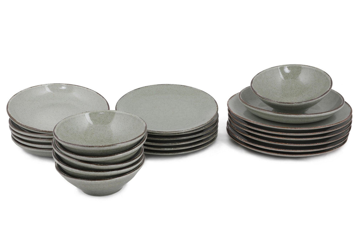 Serviciu de masa, 24 piese, Portelan, Verde