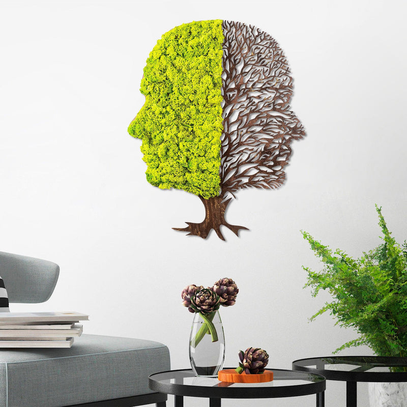 Accesoriu decorativ de perete Green And Dry, Verde, 56x45 cm