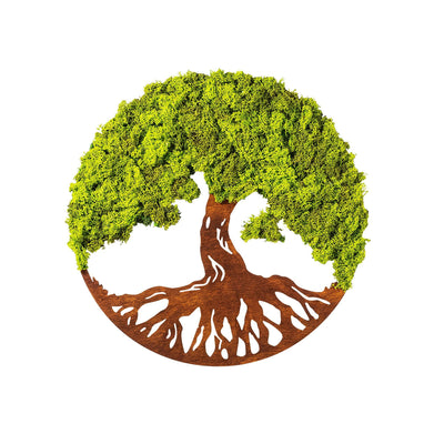Accesoriu decorativ de perete Tree Of Life 3, Verde, 44x1x44 cm