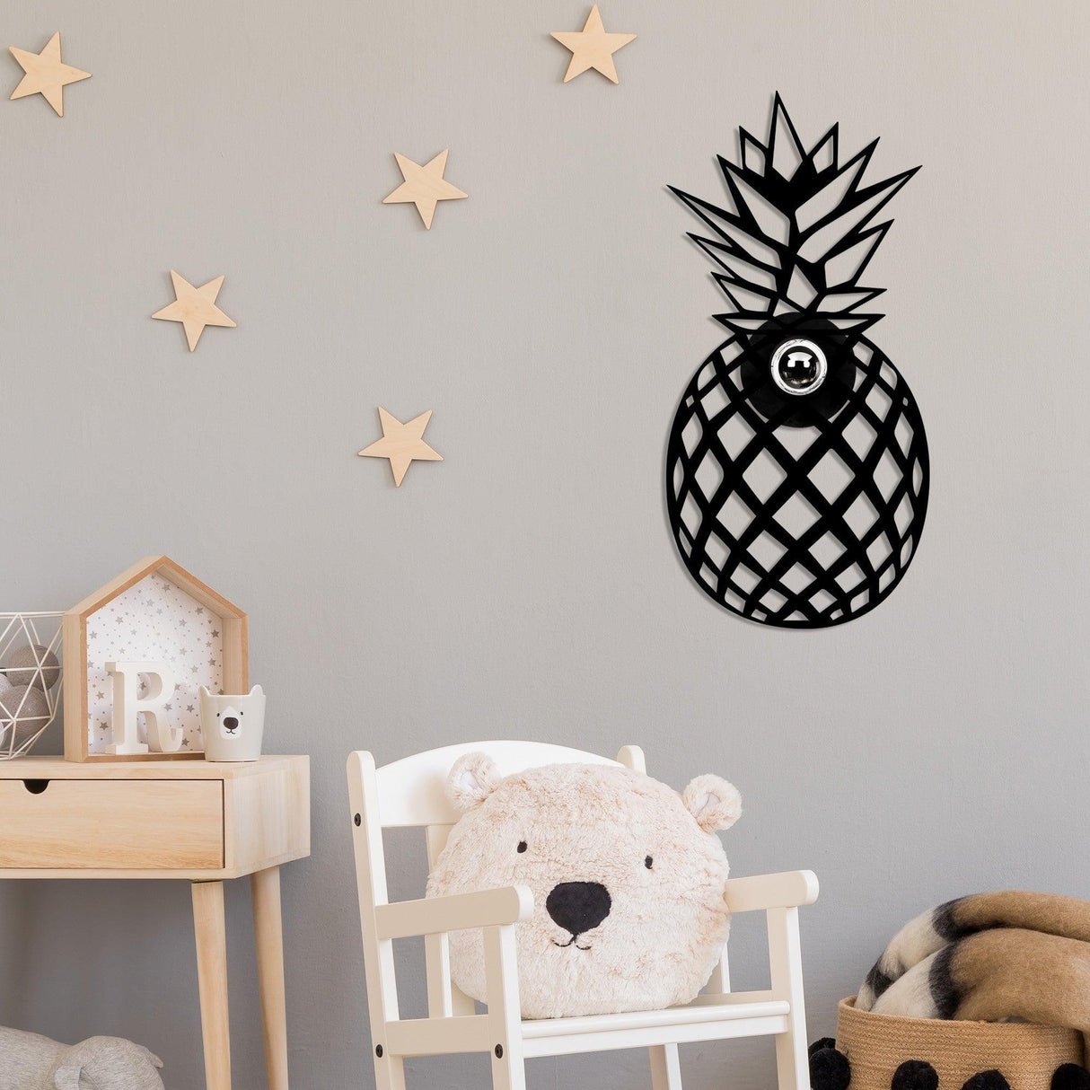 Aplica De Perete Ananas, Negru