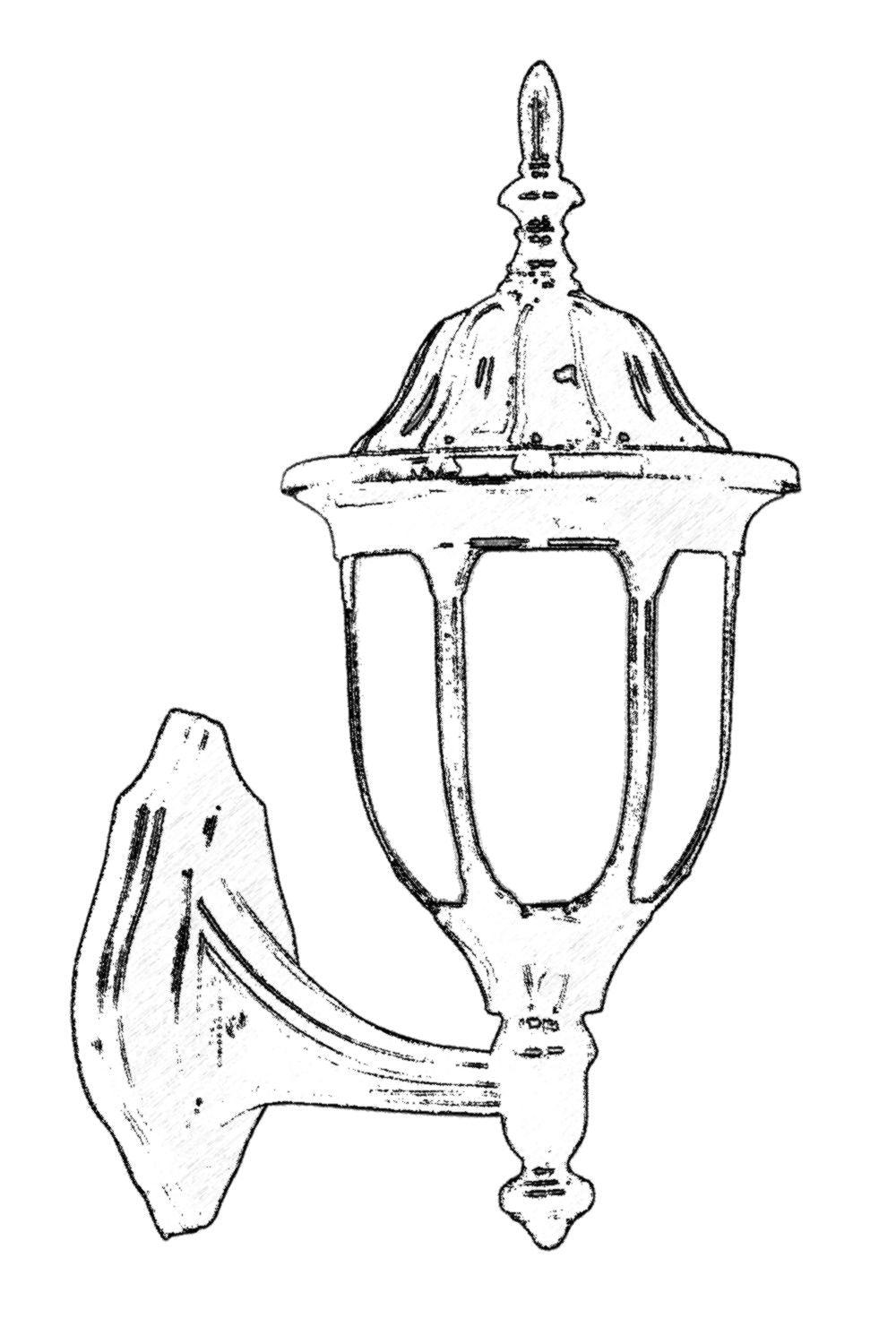 Aplica De Perete De Exterior Wells, Negru, 23X16X36 Cm