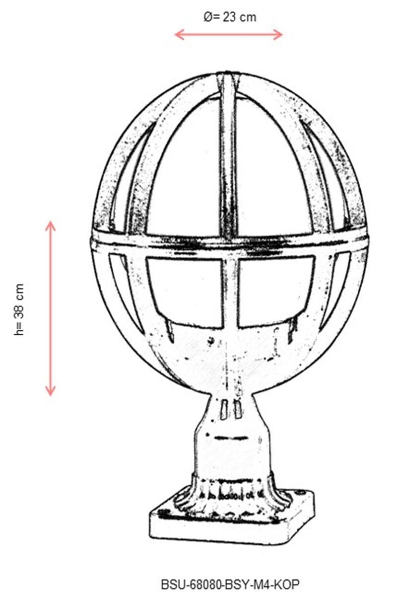 Aplica de perete exterior, Negru, 23x61x23 cm