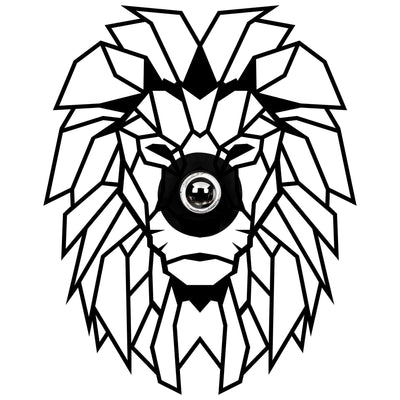 Aplica De Perete Lion, Negru