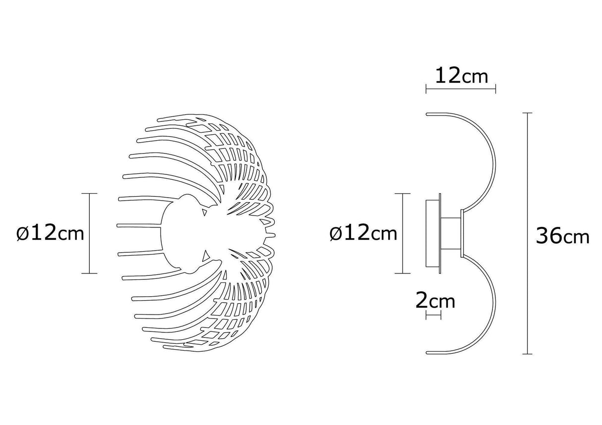 Aplica de perete Litlure, Negru
