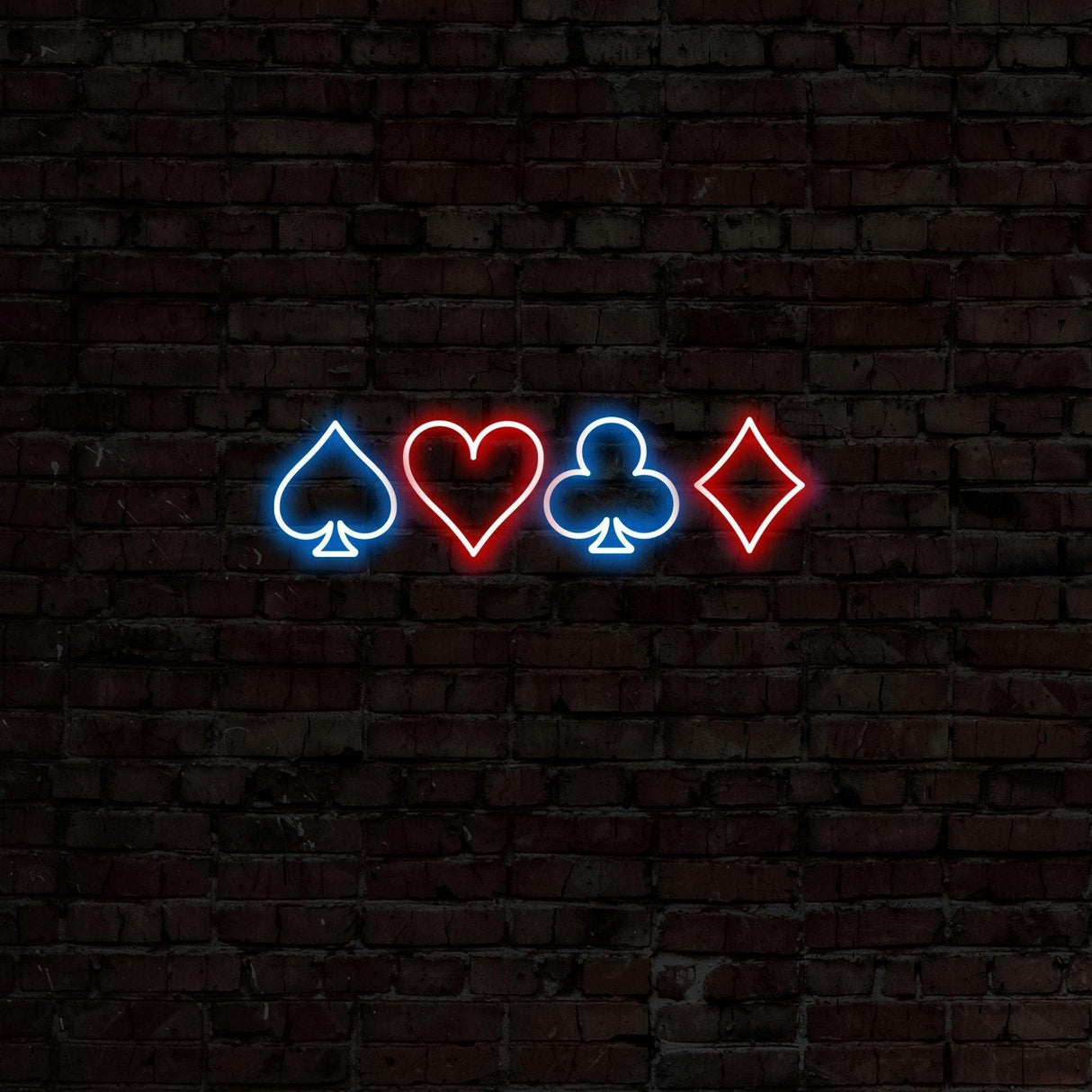 Aplica de Perete Neon Briscambille Poker Suits