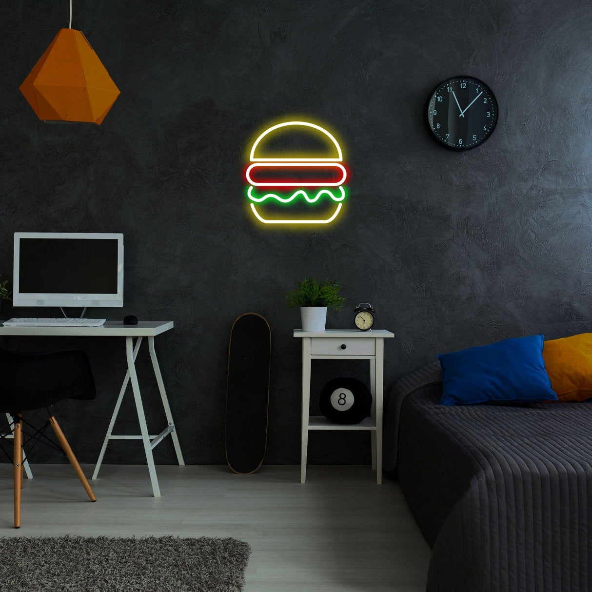 Aplica de Perete Neon Hamburger