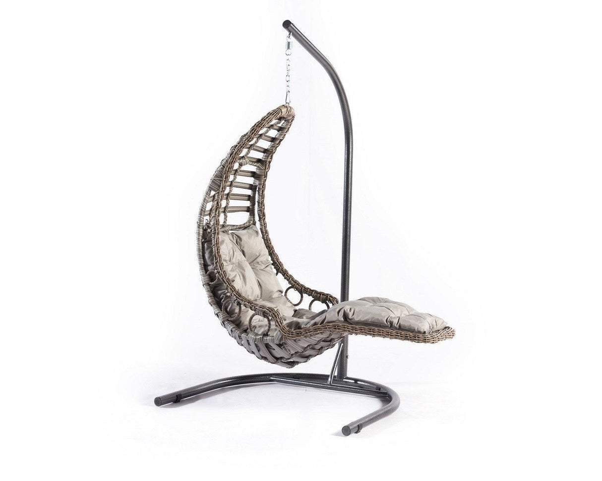 Balansoar de gradina Bodrum, Gri, 120 x 214 x 106 cm