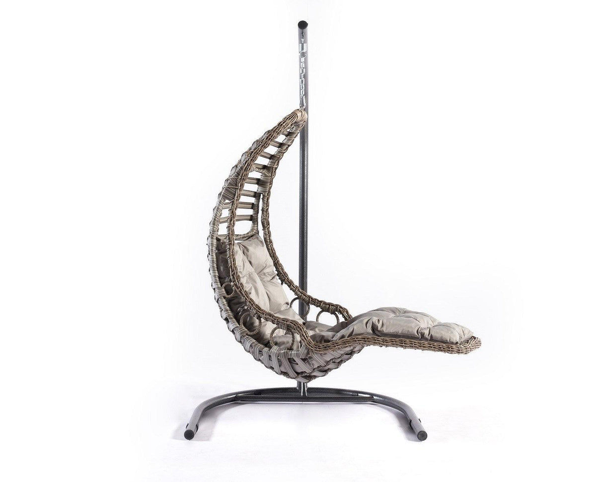 Balansoar de gradina Bodrum, Gri, 120 x 214 x 106 cm