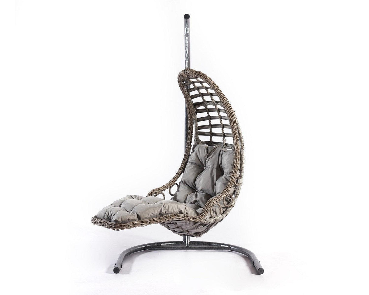 Balansoar de gradina Bodrum, Gri, 120 x 214 x 106 cm