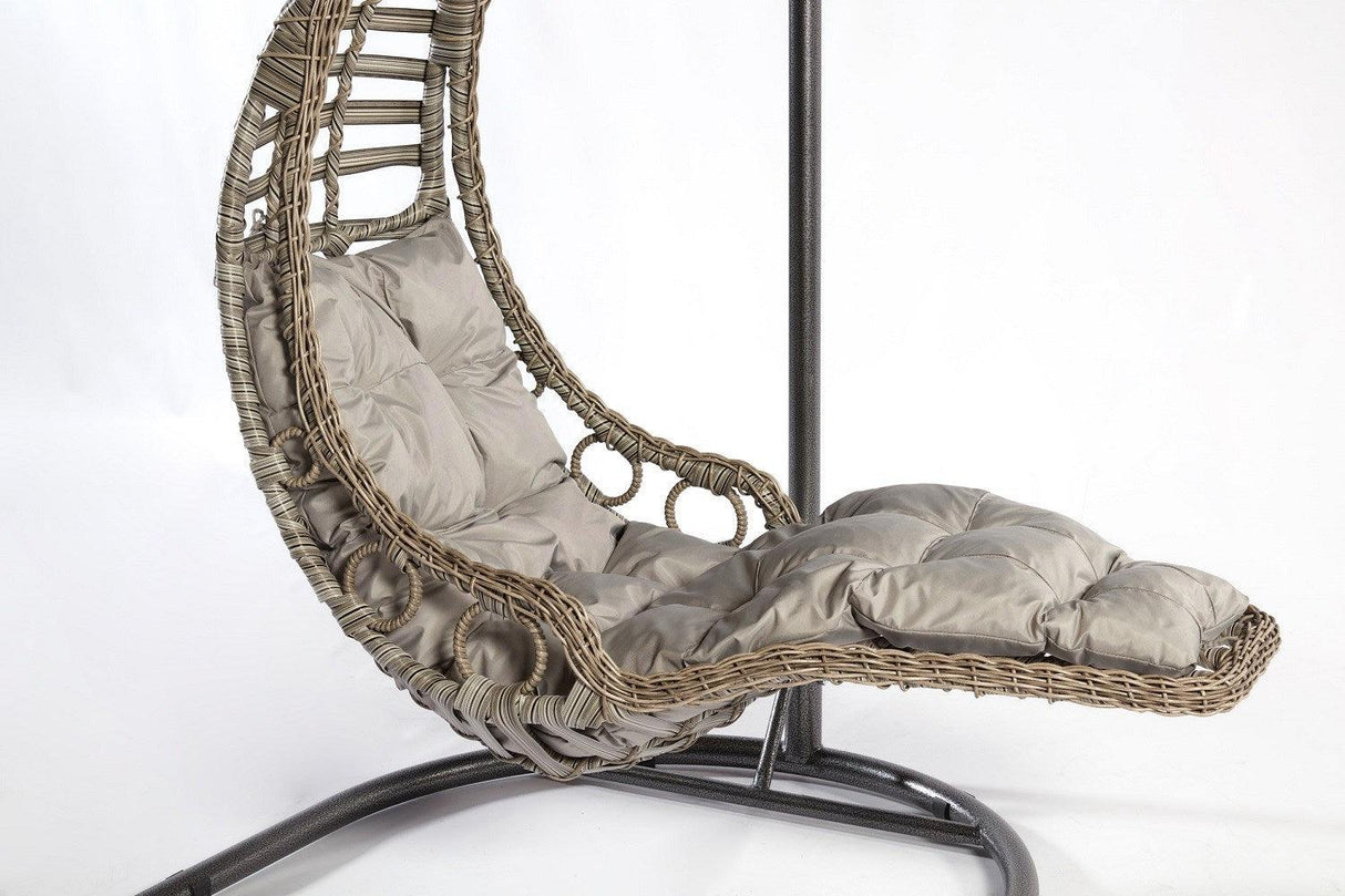 Balansoar de gradina Bodrum, Gri, 120 x 214 x 106 cm