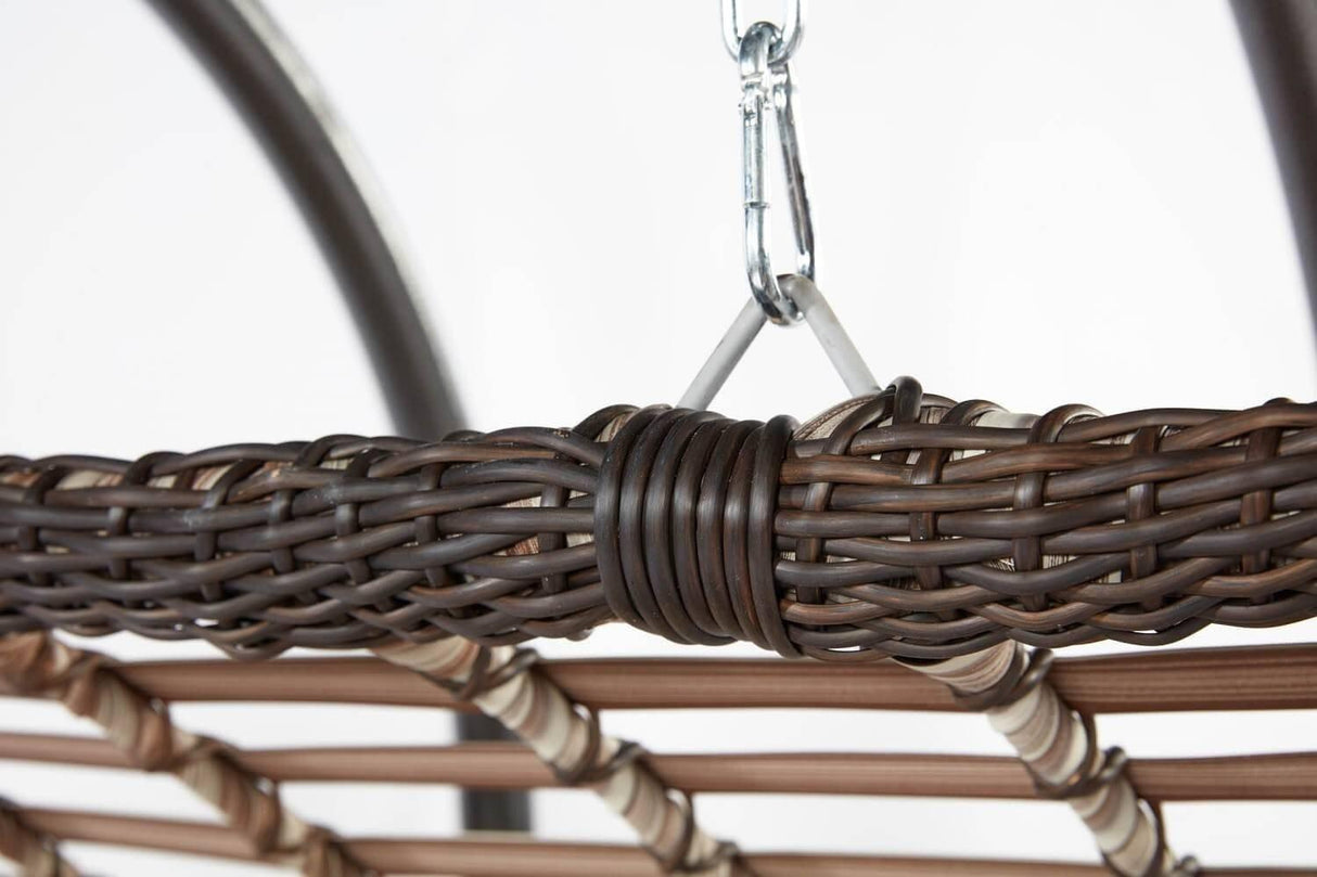 Balansoar de gradina cu 2 locuri Fethiye, Crem, 173 X 214 X 120 Cm