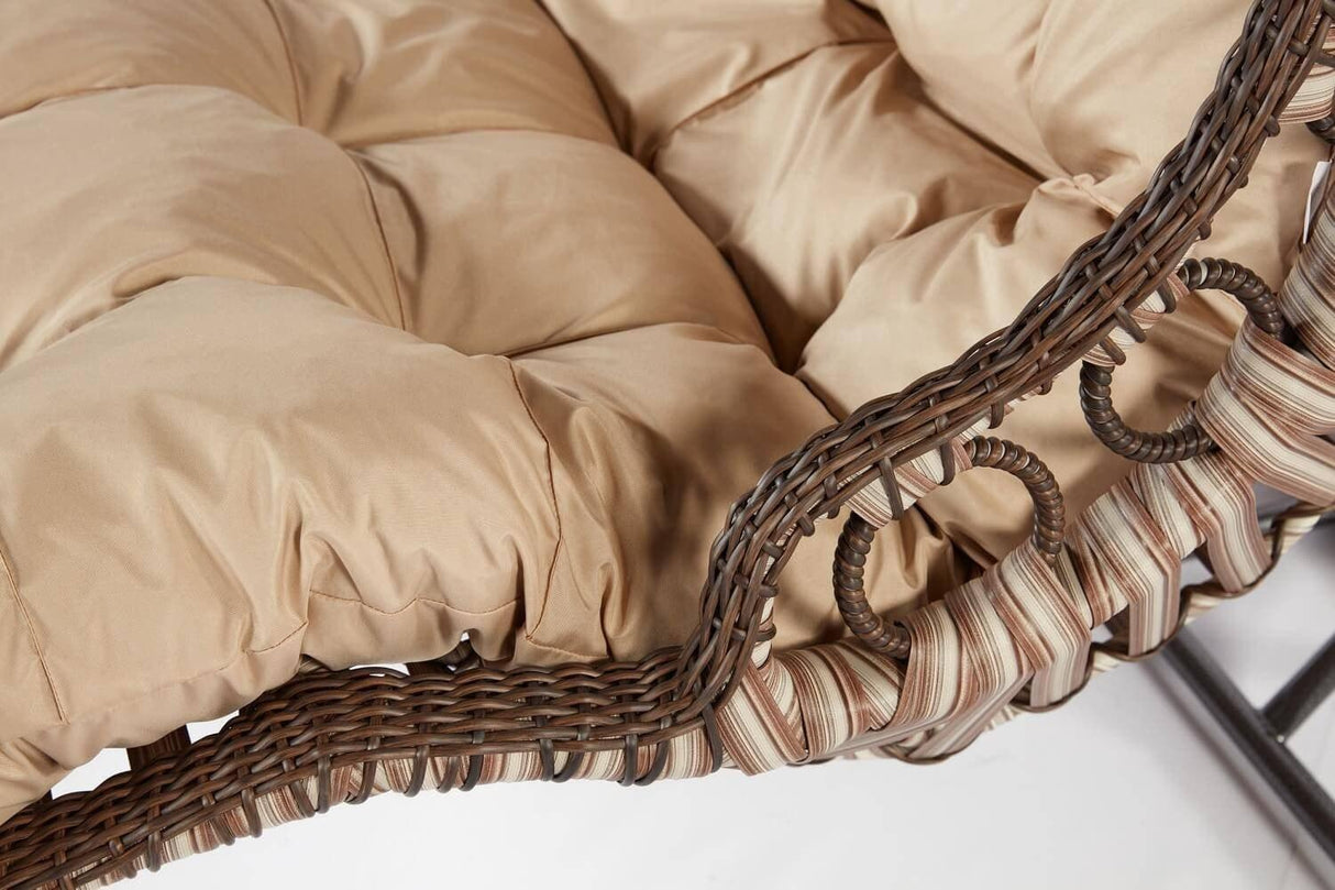 Balansoar de gradina cu 2 locuri Fethiye, Crem, 173 X 214 X 120 Cm