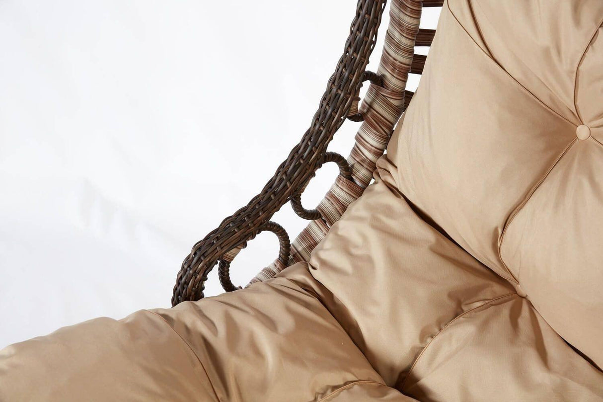 Balansoar de gradina cu 2 locuri Fethiye, Crem, 173 X 214 X 120 Cm