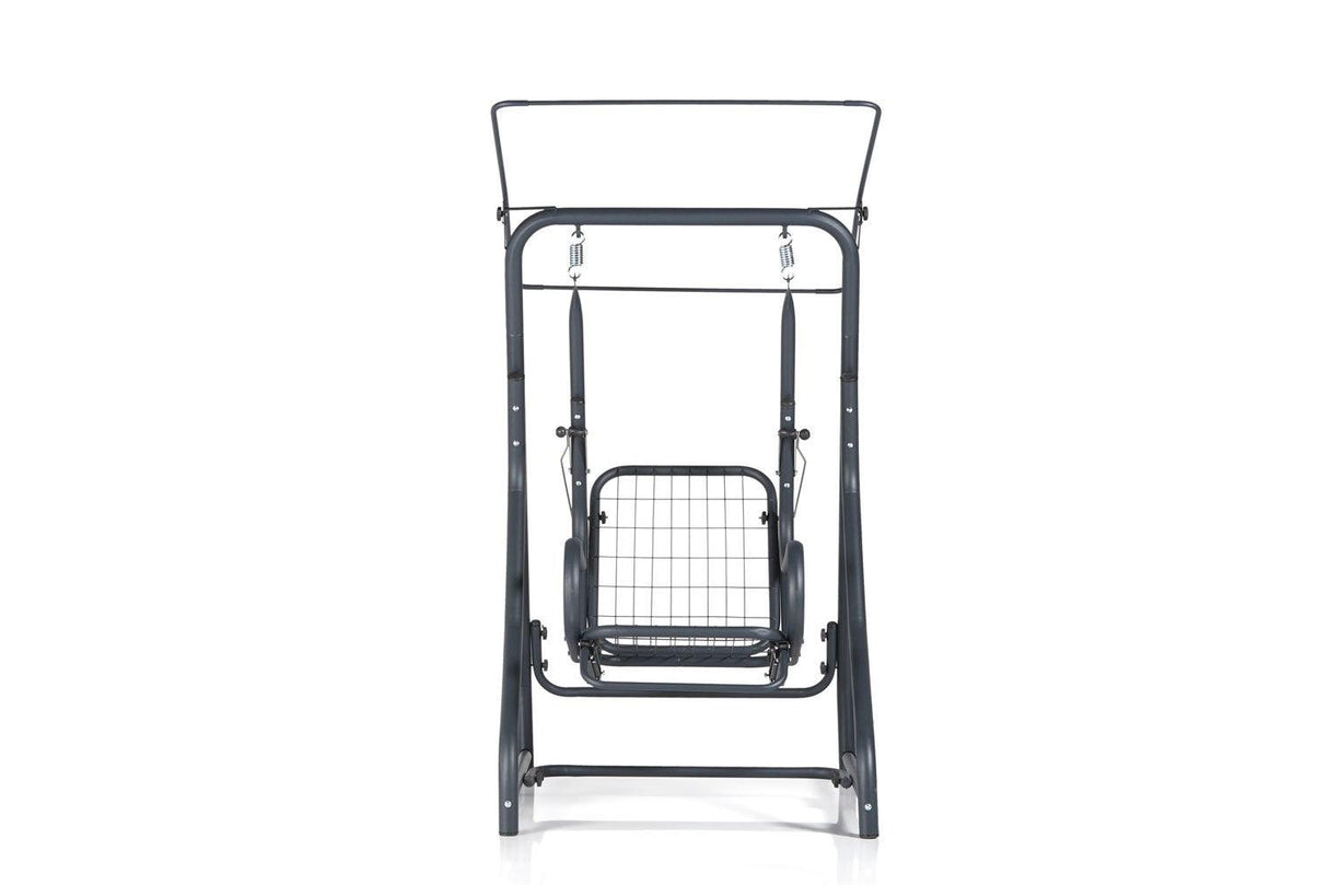 Balansoar de gradina cu un singur loc Extensibila Sirin, Verde, 100 x 165 x 110 cm