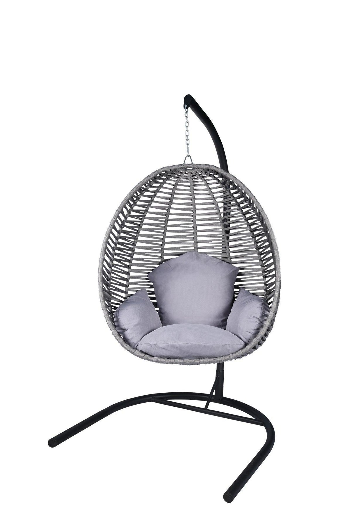 Balansoar de Gradina cu un singur loc Fistik, Gri, 110 X 196 X 110 Cm