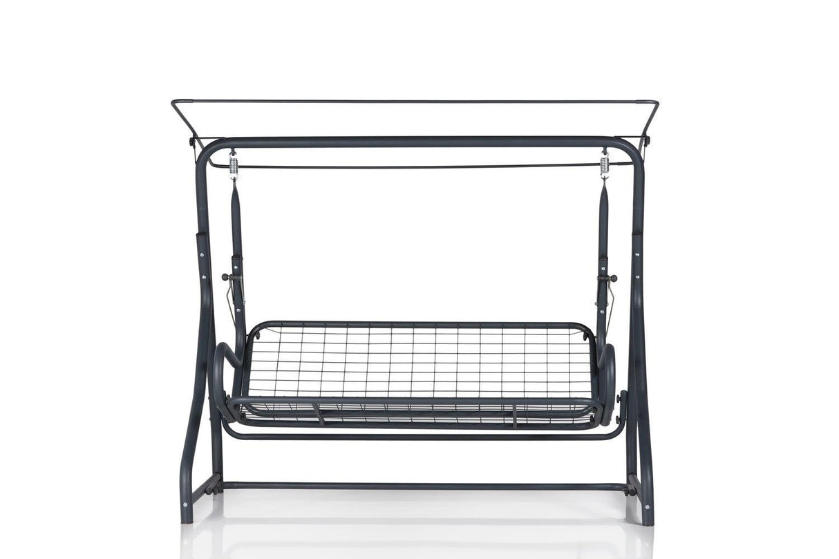 Balansoar de gradina extensibila cu 3 locuri Timisoara, Bej - Roz, 200 x 165 x 110 cm