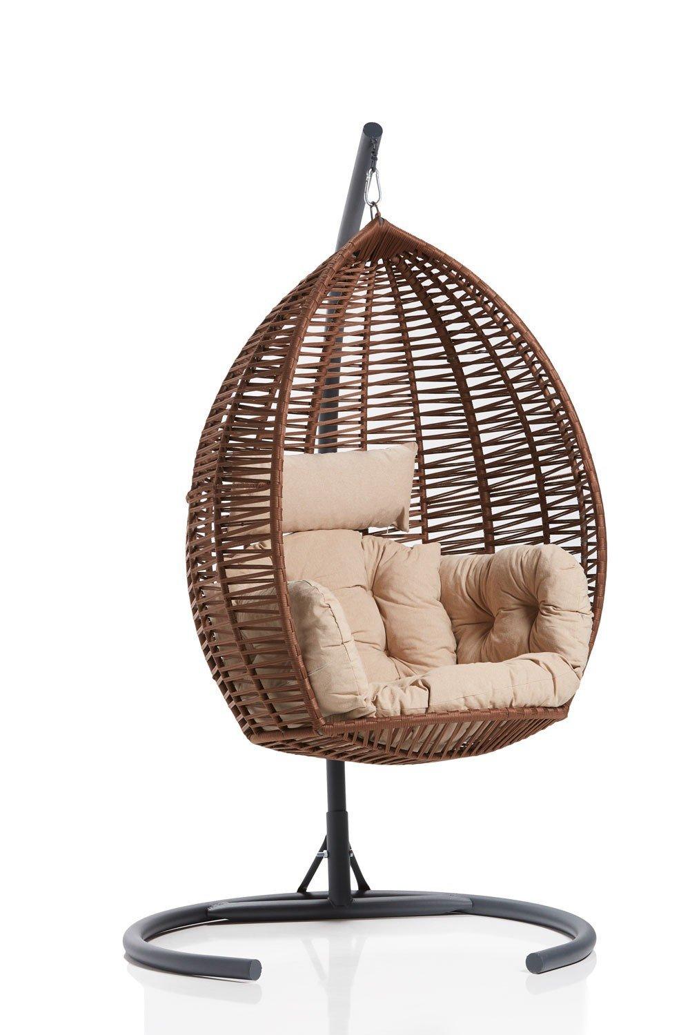 Balansoar de gradina Gulendam , Maro/Bej , 120 x 200 x 120 cm